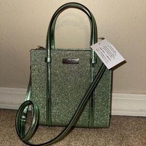 Kate Spade Green Glitter Crossbody Bag